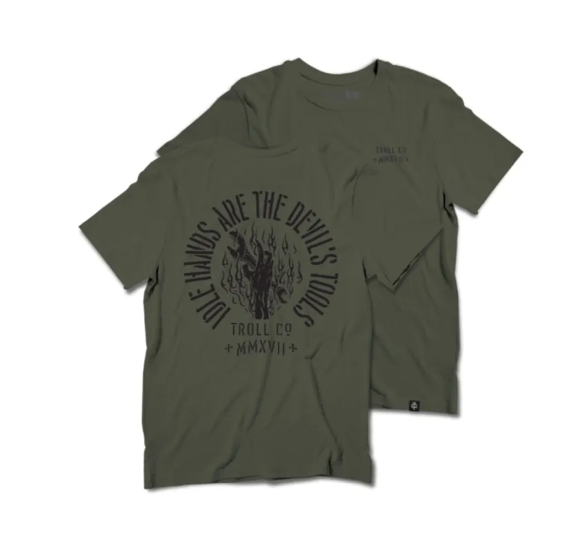 Troll Co. Men's "Idle Hands" Short Sleeve T-Shirt sold by Work World