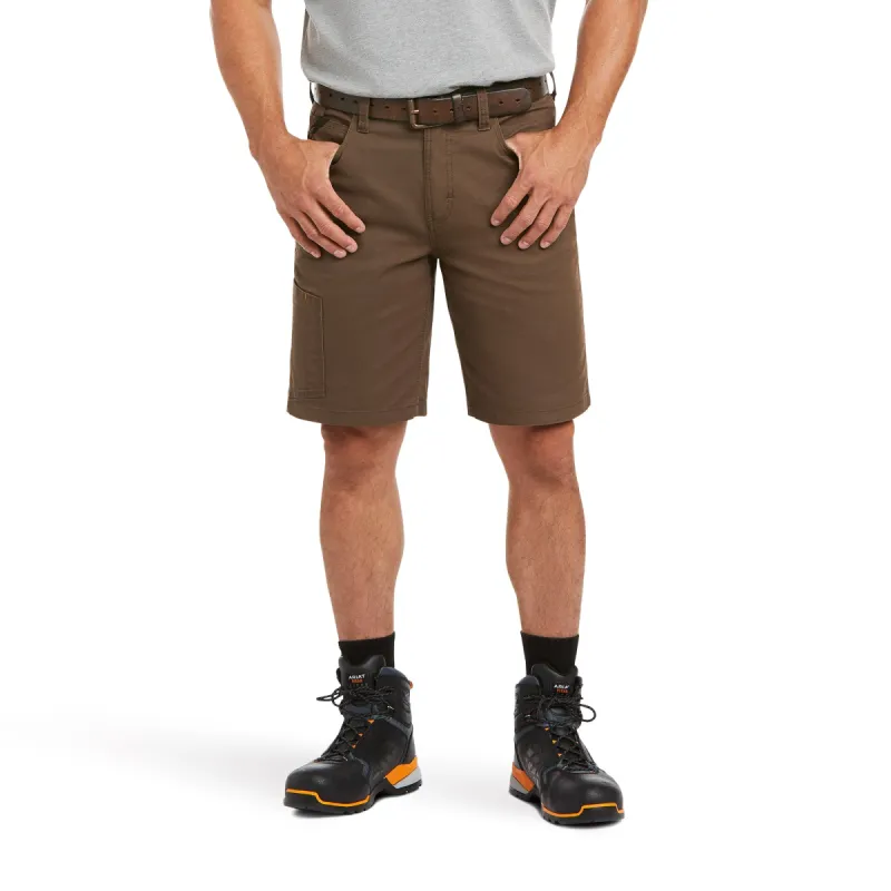 Ariat Men's Rebar DuraStretch Made Tough 10" Shorts_Wren sold by Work World