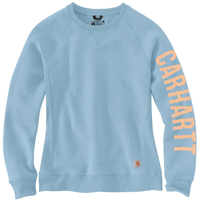 Carhartt Women's Crewneck Graphic Sweatshirt_Moonstone sold by Work World