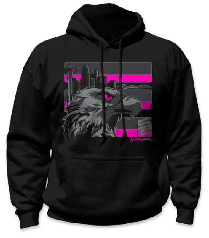 SafetyShirtz Men's Seattle Stealth Safety Hoodie_Pink sold by Work World