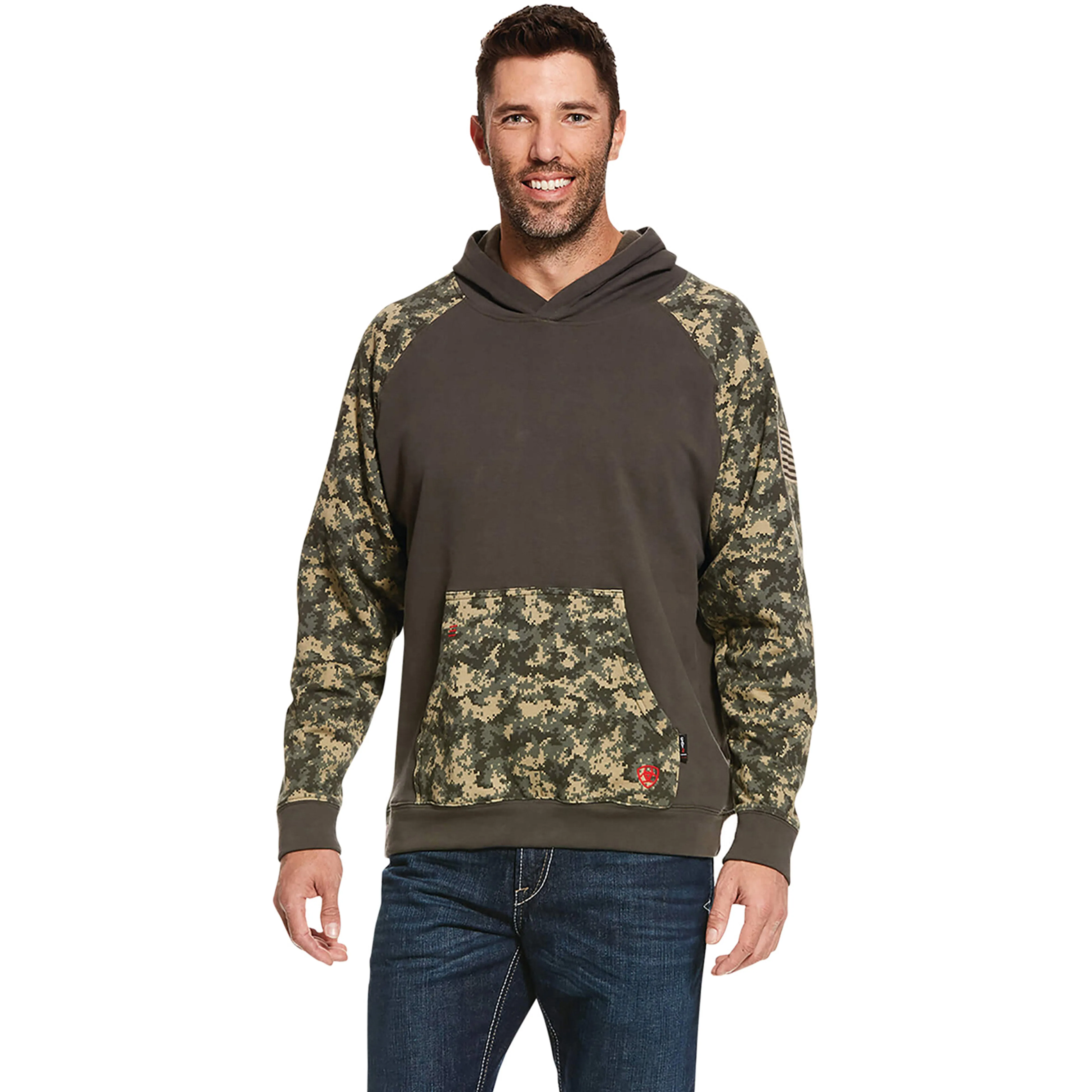 Ariat Men's Flame Resistant DuraStretch Patriot Hooded Sweatshirt sold by Work World
