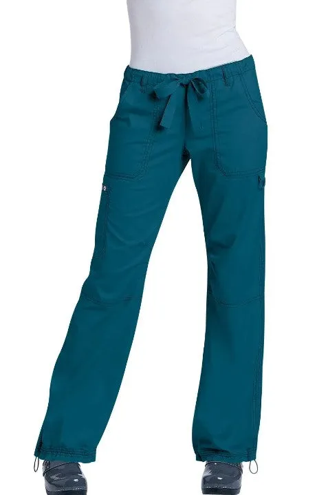 koi Women's Lindsey Drawstring Scrub Pant_Caribbean Blue sold by Work World