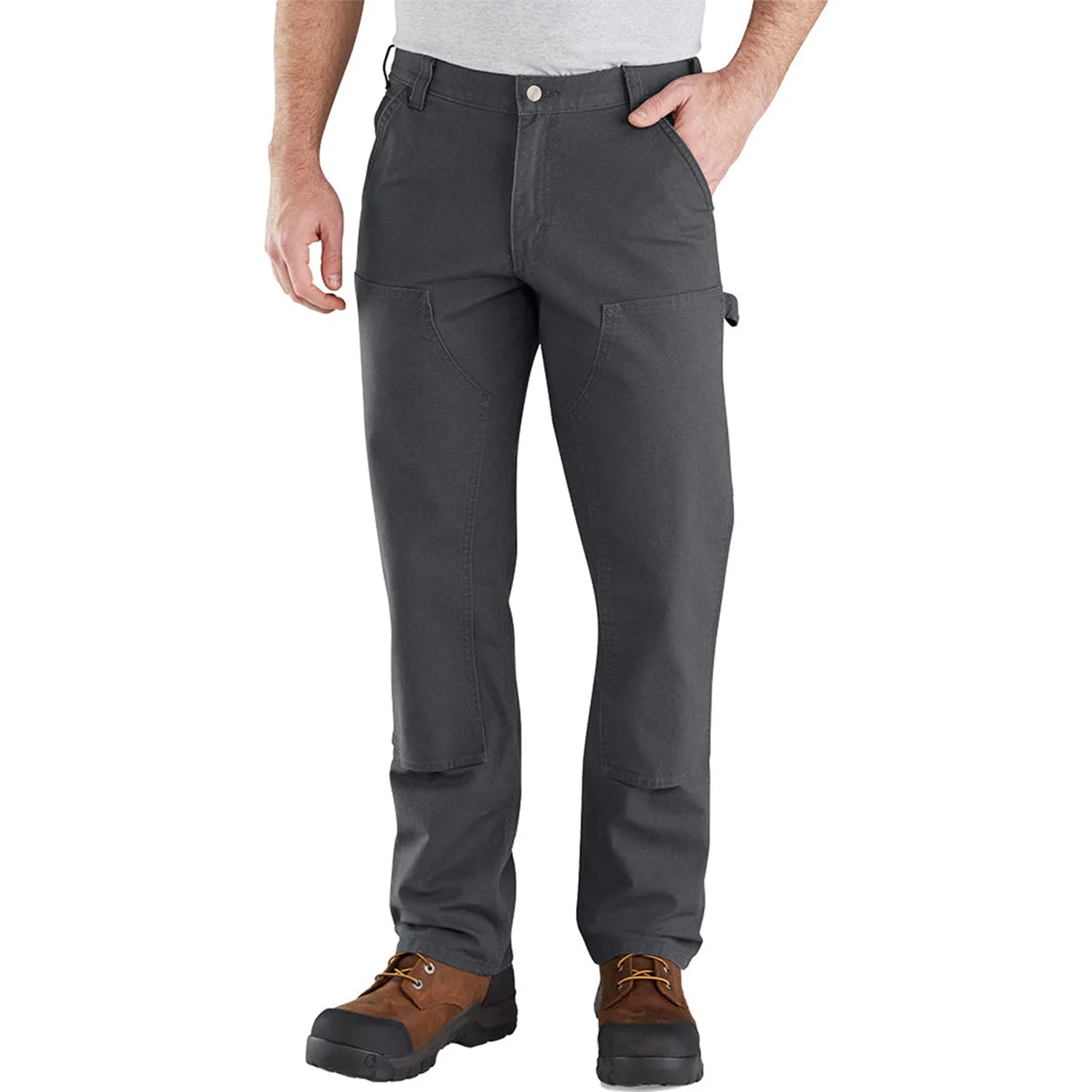 Carhartt Men's Rugged Flex® Relaxed Fit Double-Front Duck Pant_Shadow sold by Work World