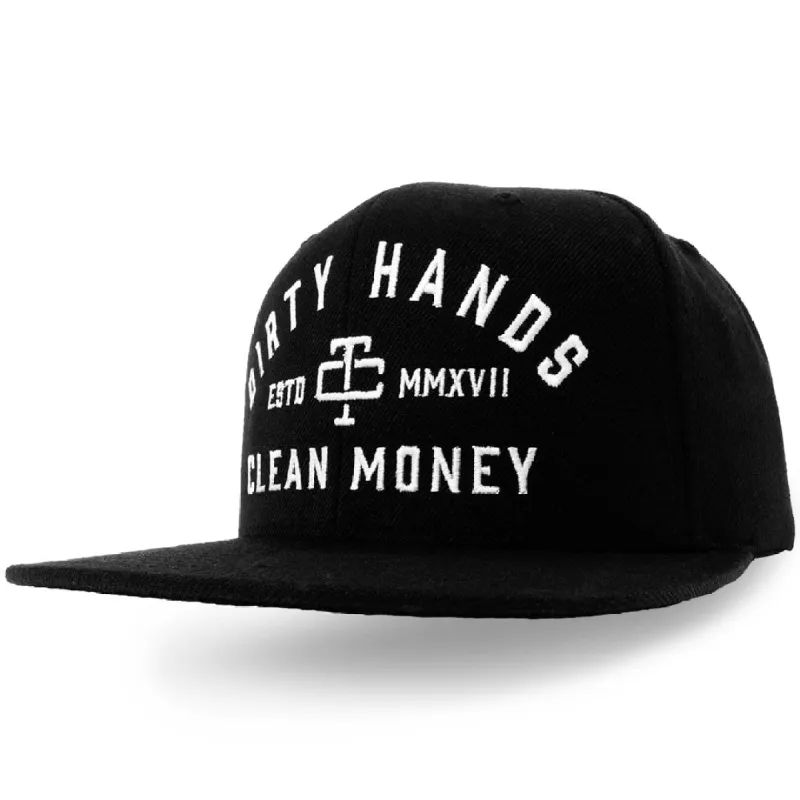 Troll Co. Men's "Dirty Hands Clean Money" Graphic Meshback Hat_Black sold by Work World