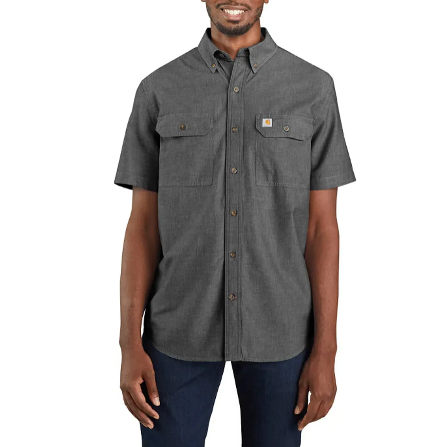 Carhartt Men's Loose Fit Midweight Chambray Short Sleeve Shirt sold by Work World