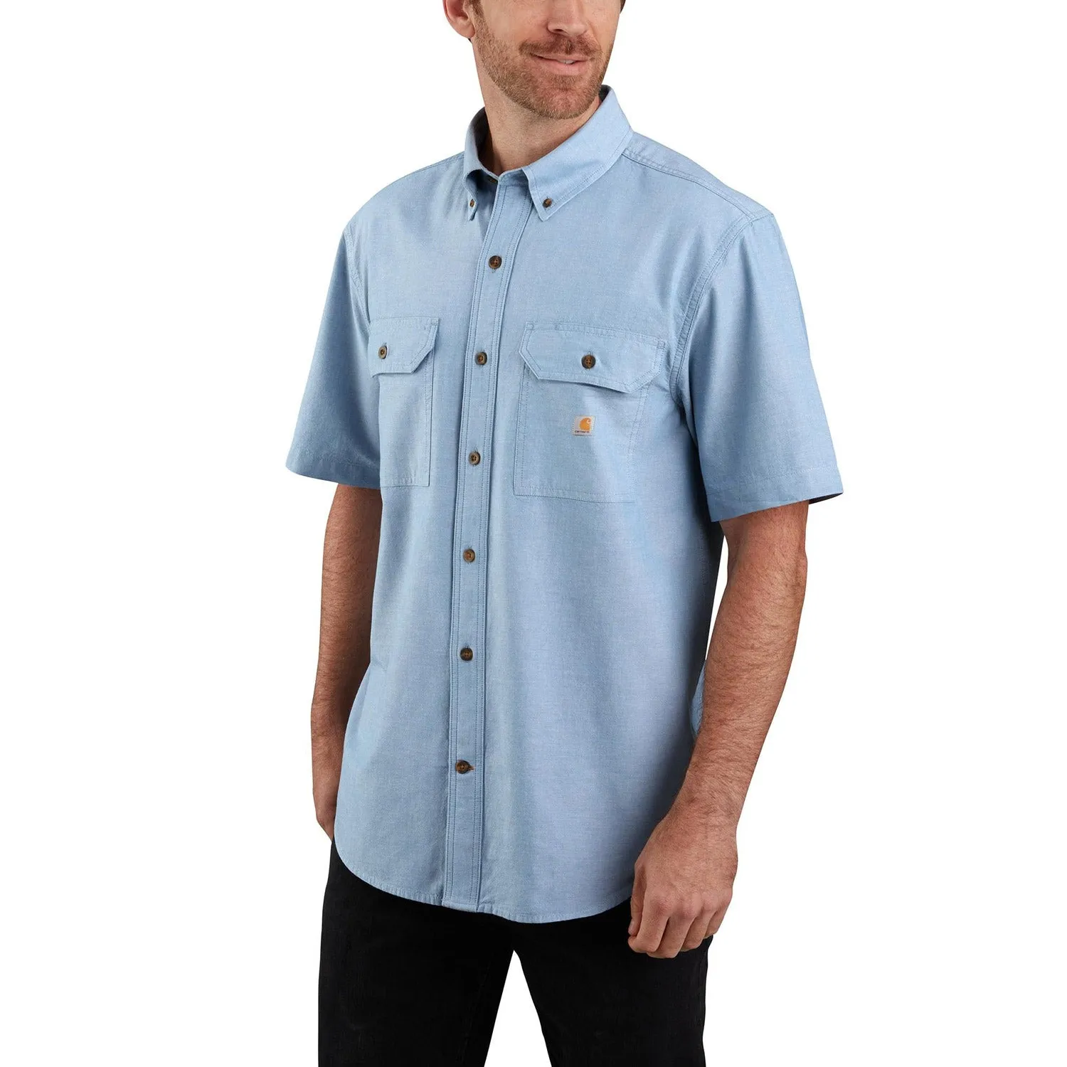 Carhartt Men's Loose Fit Midweight Chambray Short Sleeve Shirt sold by Work World product image thumbnail 2