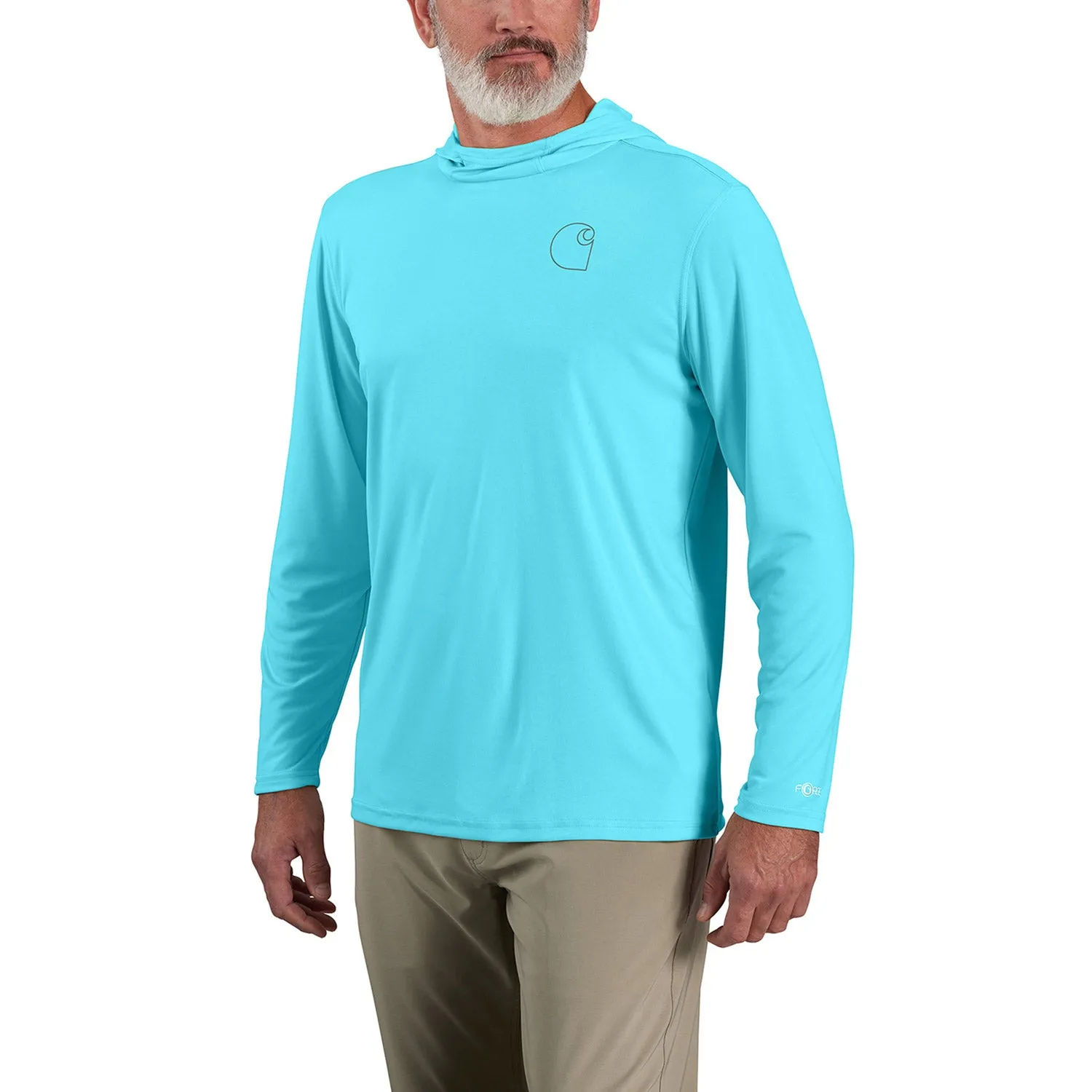 Carhartt Men's Force Sun Defender Hooded Logo Long Sleeve T-Shirt sold by Work World product image thumbnail 5