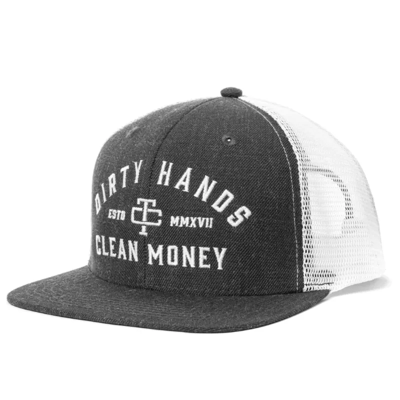Troll Co. Catena "Dirty Hands Clean Money" Curved Brim Snapback Cap sold by Work World
