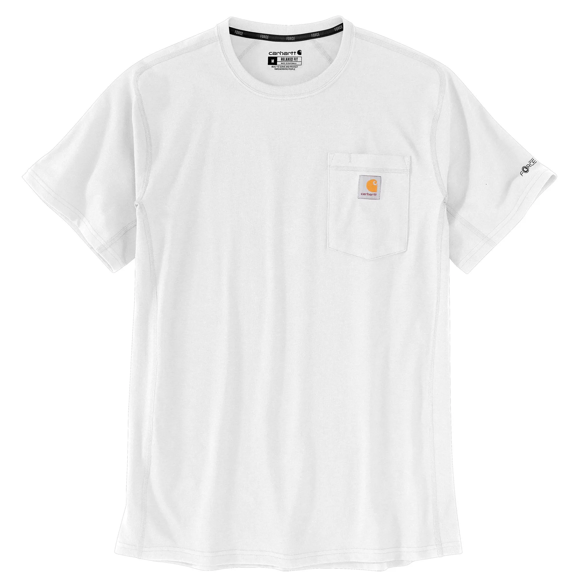 Carhartt Men's Force® Relaxed Fit Midweight Short Sleeve Pocket Tee_White sold by Work World