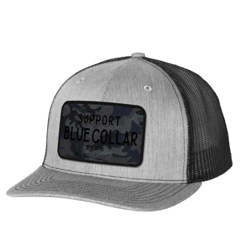 Troll Co. Fortify "Support Blue Collar" Patch Snapback Cap sold by Work World