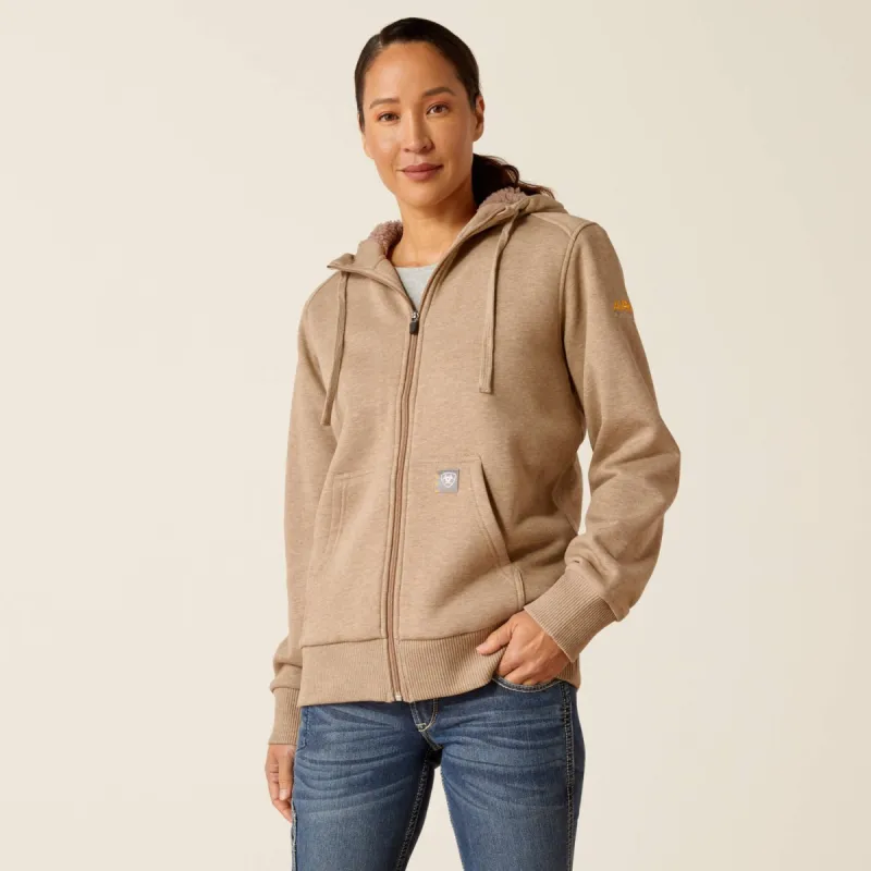 Ariat (W) Rebar Sherpa Lined Full-Zip Hoodie- sold by Work World