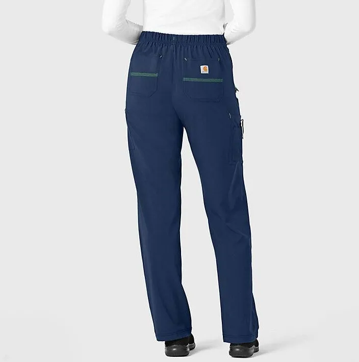 Carhartt Women's Force® Cross-Flex Utility Boot Cut Cargo Scrub Pant_Navy sold by Work World product image thumbnail 2