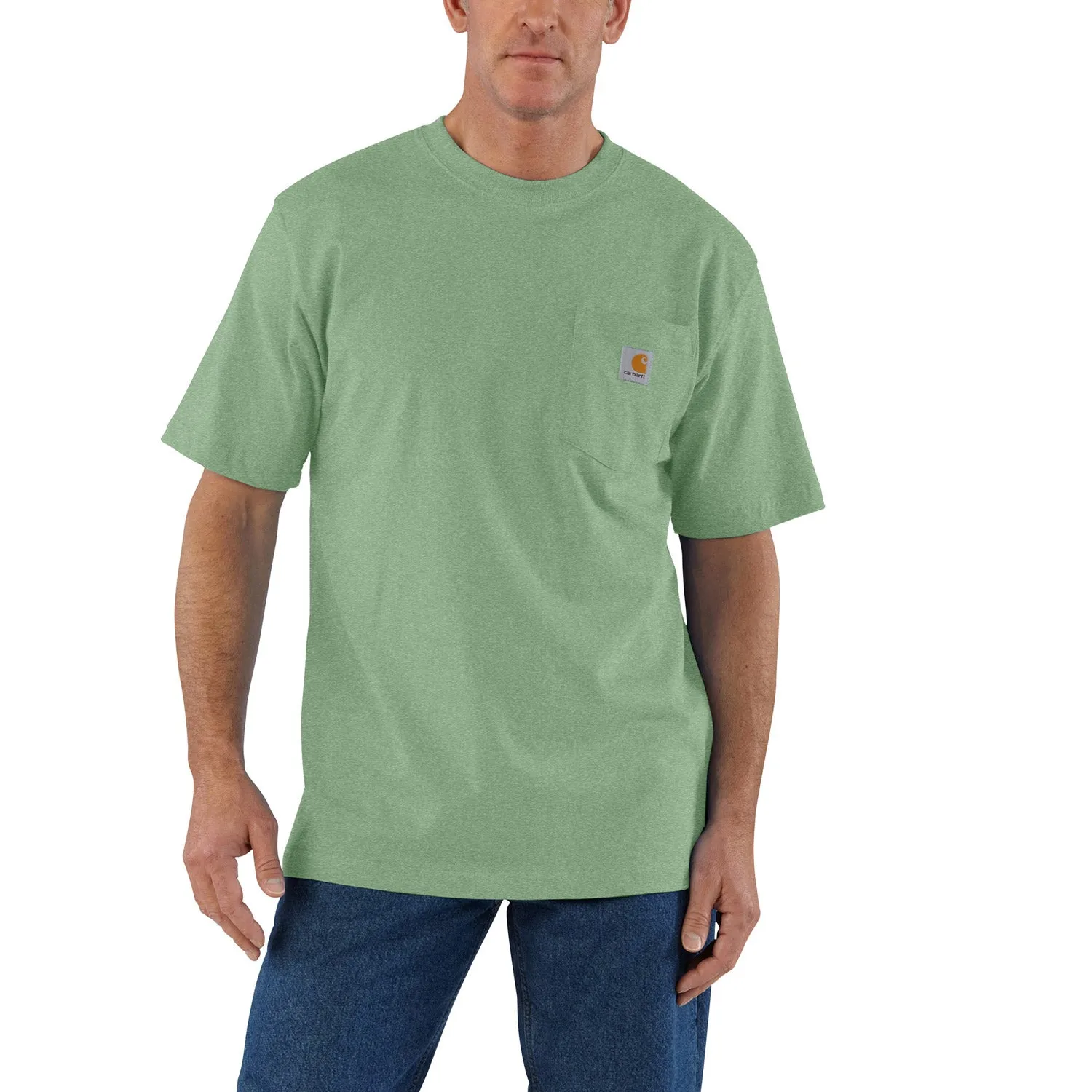 Carhartt Men's Short Sleeve Pocket T-Shirt_Loden Frost Heather sold by Work World