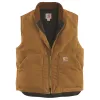 Carhartt Men's V01 Relaxed Fit Firm Duck Insulated Zip Vest sold by Work World