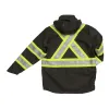 Tough Duck C1 Hi-Vis Waterproof Snap-Front Safety Rain Jacket sold by Work World