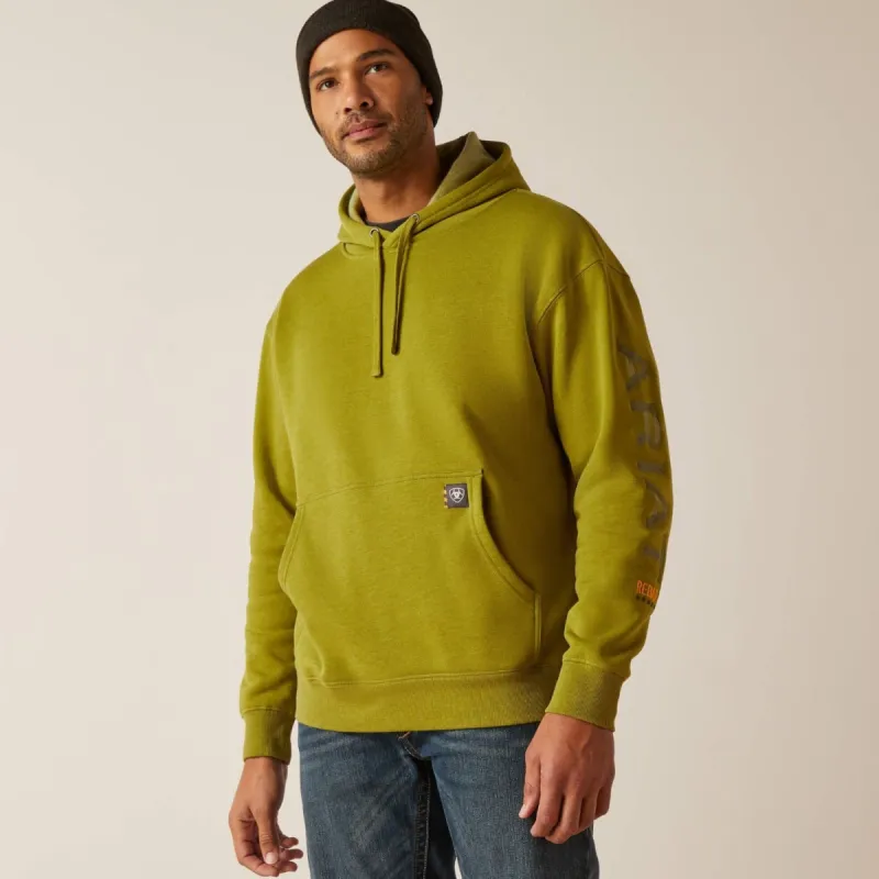 Ariat Men's Rebar Graphic Sleeve Hooded Sweatshirt sold by Work World