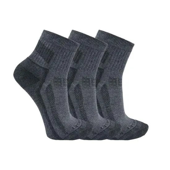 Carhartt Men's Force® Midweight Quarter Sock 3-Pack sold by Work World