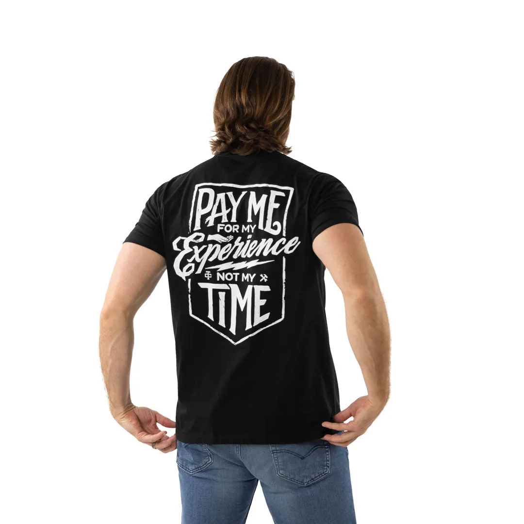Troll Co. Men's "Pay Me for My Experience Not My Time" Short Sleeve T-Shirt sold by Work World