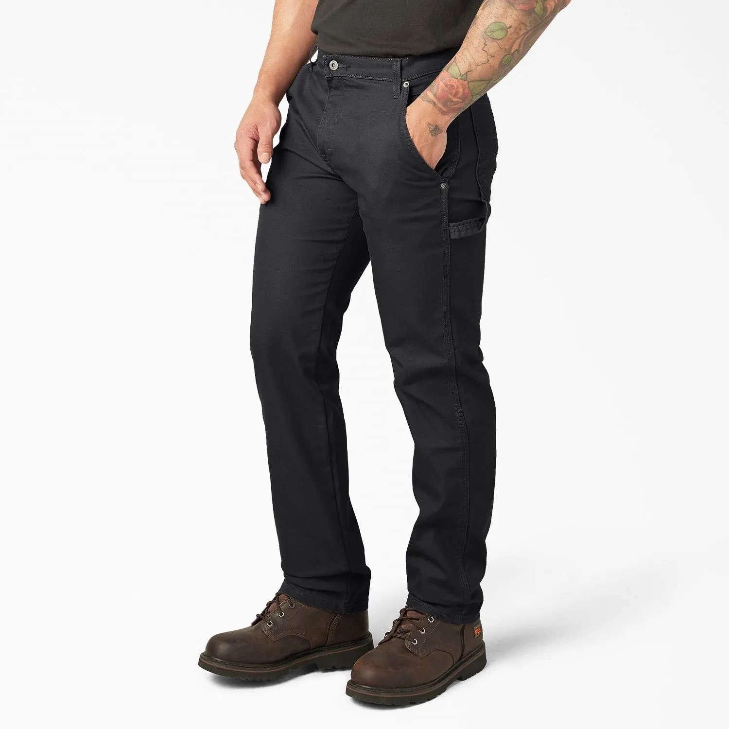 Dickies Men's FLEX Regular Fit Duck Carpenter Pant_Stonewashed Black sold by Work World product image thumbnail 2