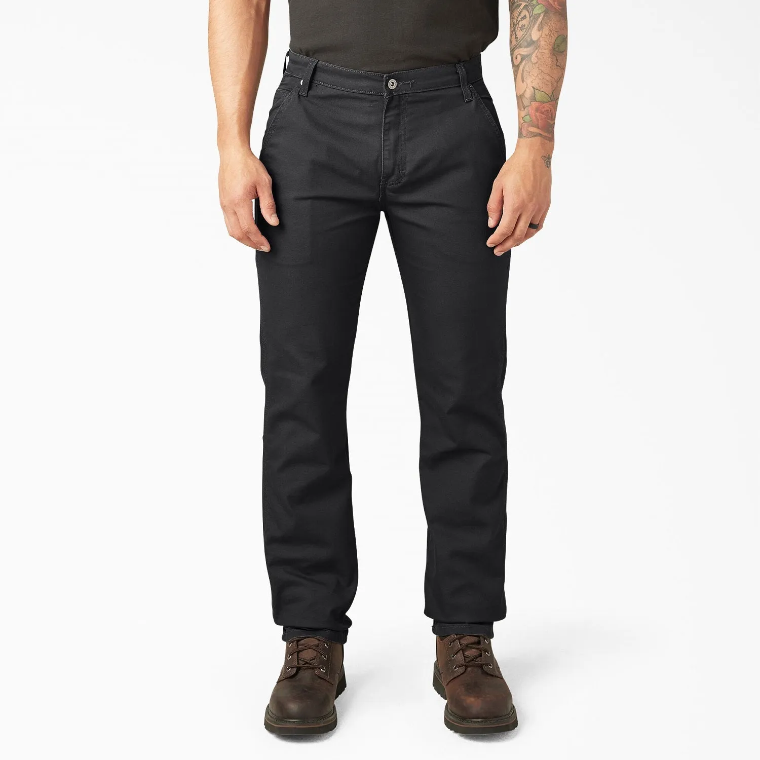 Dickies Men's FLEX Regular Fit Duck Carpenter Pant_Stonewashed Black sold by Work World