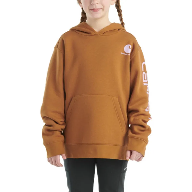 Carhartt Girls' Logo Graphic Hooded Sweatshirt sold by Work World