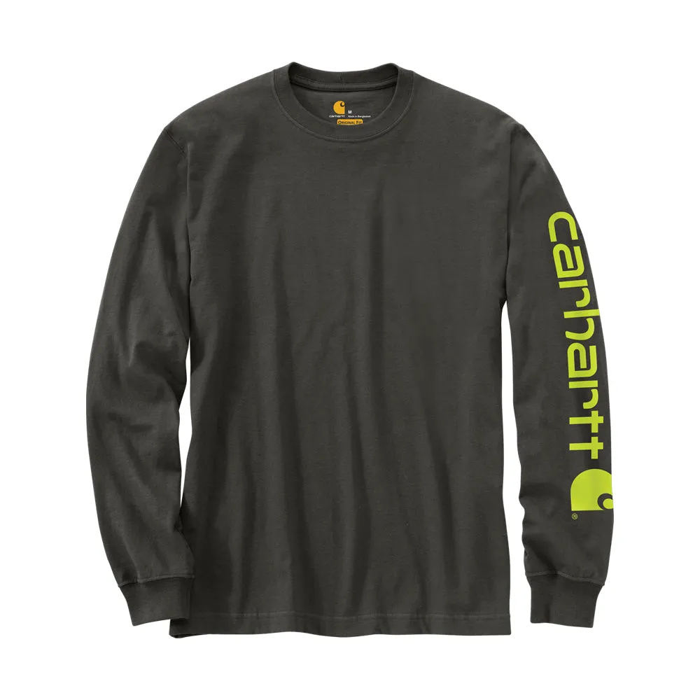 Carhartt Men's Signature Logo Long Sleeve T-Shirt_Peat sold by Work World product image thumbnail 2