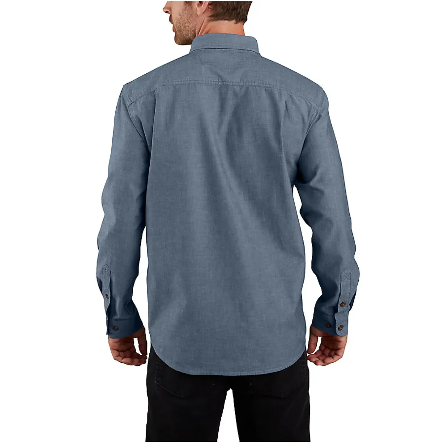 Carhartt Men's Midweight Chambray Buton-Down Long Sleeve Work Shirt sold by Work World product image thumbnail 2