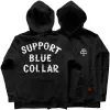 Troll Co. Men's "Support Blue Collar" Fleece Hoodie sold by Work World