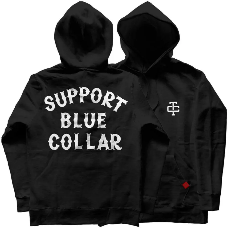 Troll Co. Men's "Support Blue Collar" Fleece Hoodie sold by Work World