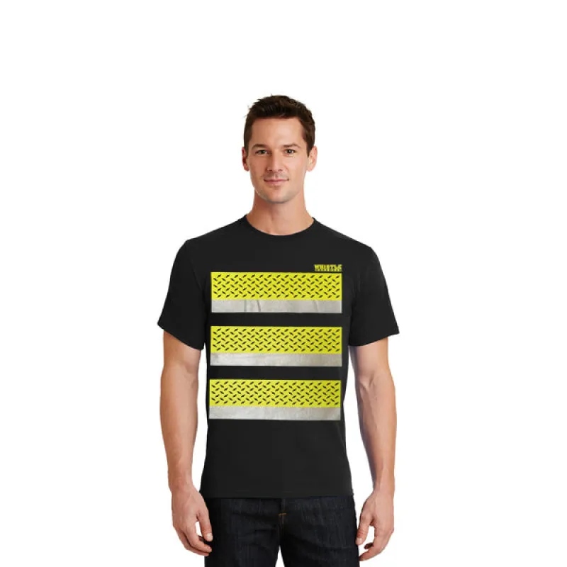 Whistle Workwear Safety Diamond Plate Short Sleeve T-Shirt_Black sold by Work World