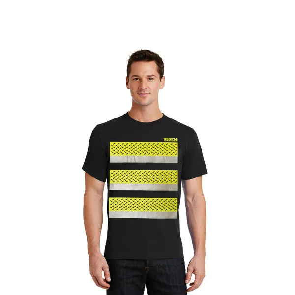 Whistle Workwear Safety Diamond Plate Short Sleeve T-Shirt_Black sold by Work World