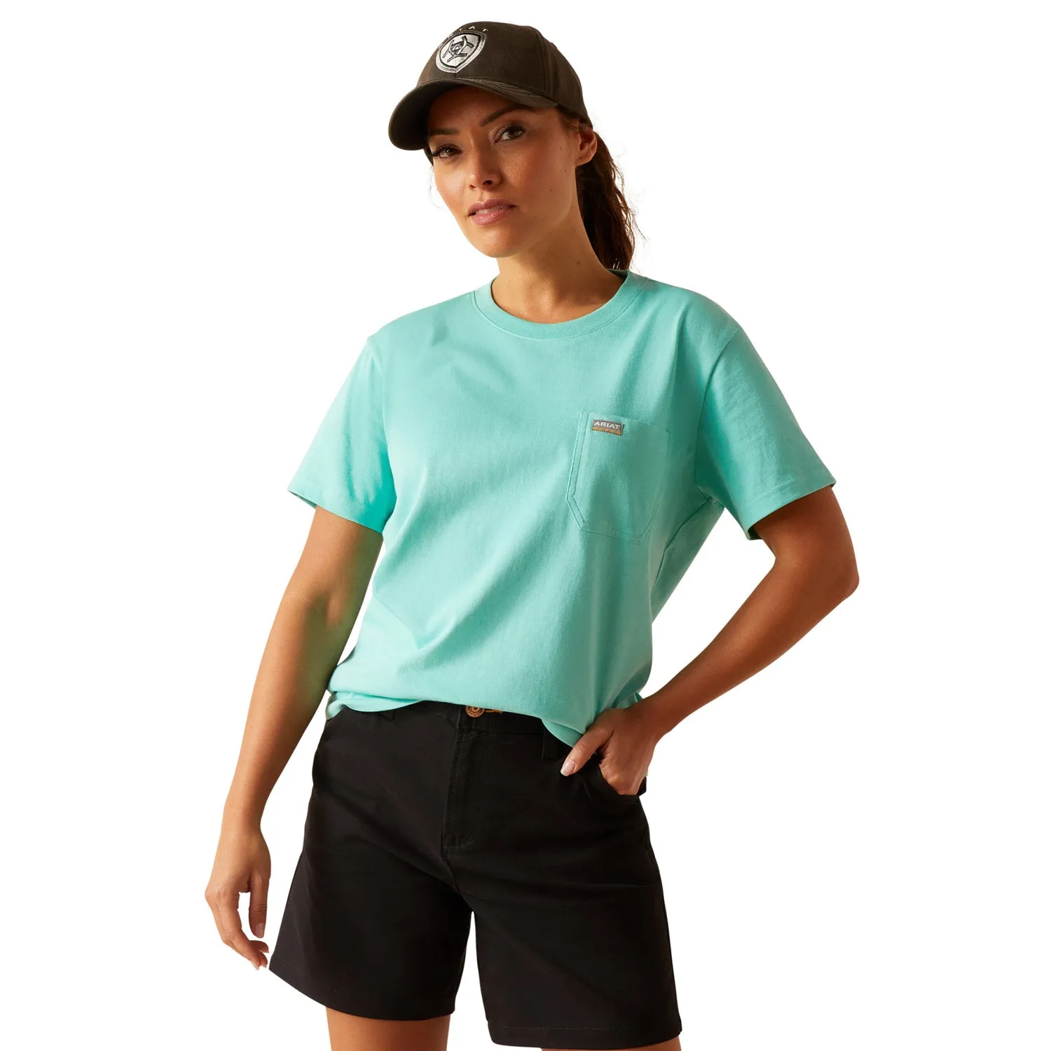 Ariat Women's Rebar CottonStrong Pocket T-Shirt sold by Work World