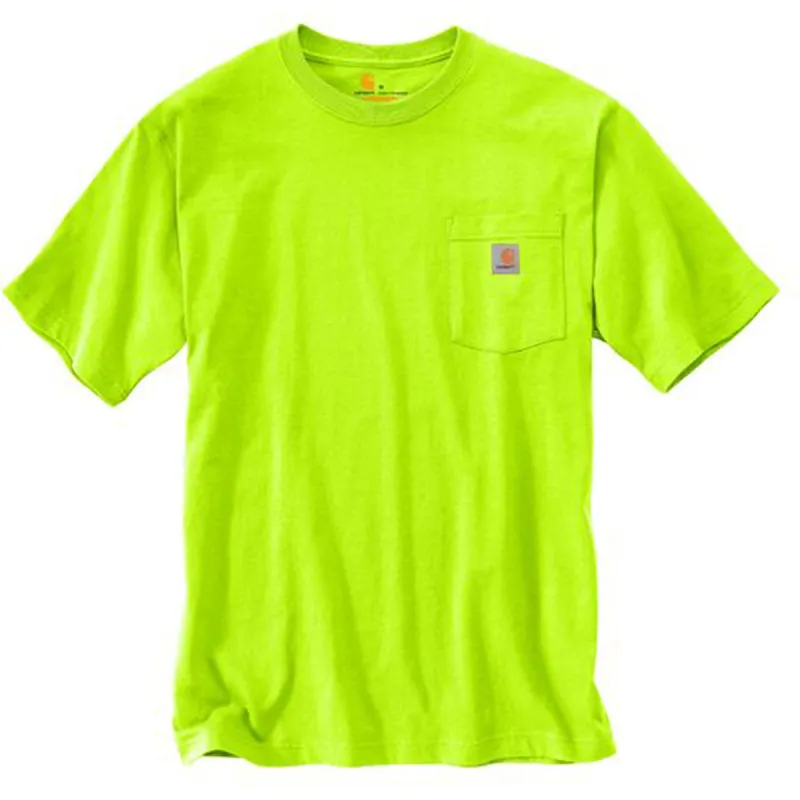 Carhartt Men's Short Sleeve Pocket T-Shirt_Bright Lime sold by Work World