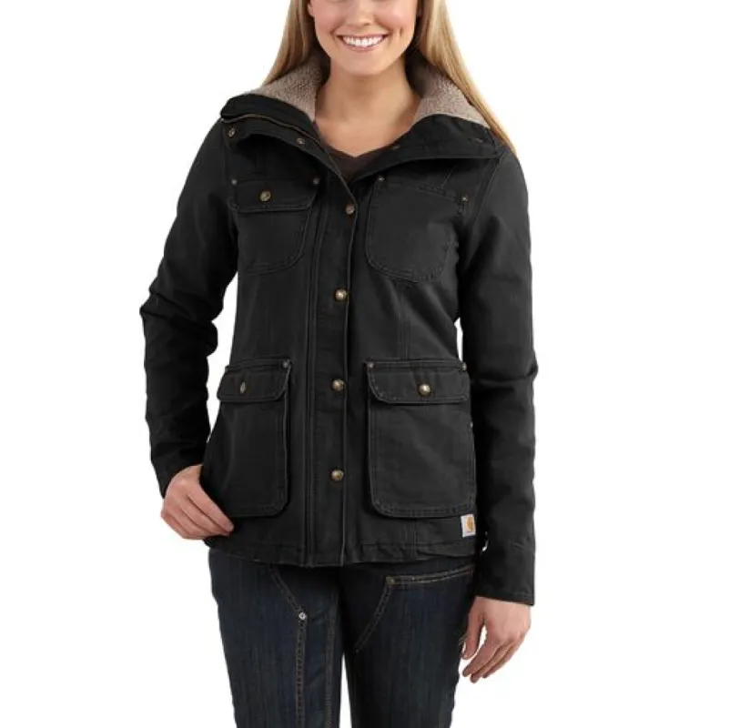 Carhartt Women's Weathered Duck Fleece Lined Wesley Coat made by Carhartt