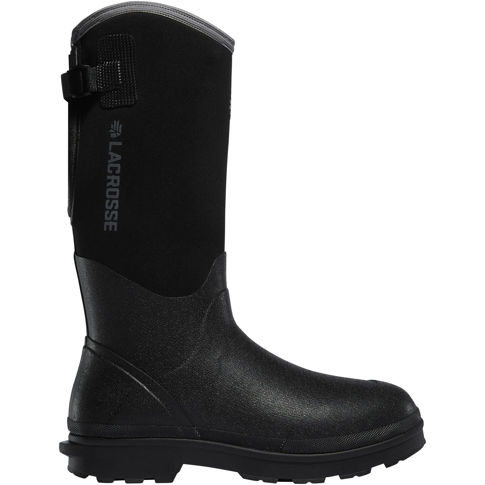 Lacrosse Men's Alpha Range 14" Waterproof 5mm Pull-On Rubber Boot sold by Work World