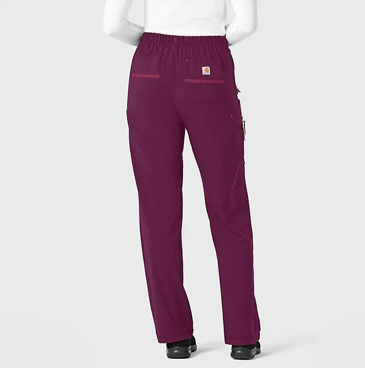 Carhartt Women's Force® Cross-Flex Utility Boot Cut Cargo Scrub Pant_Wine sold by Work World product image thumbnail 2