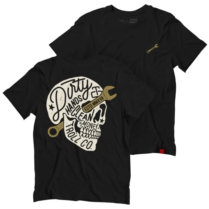 Troll Co. Men's Molten "Dirty Hands Clean Money" Short Sleeve T-Shirt sold by Work World
