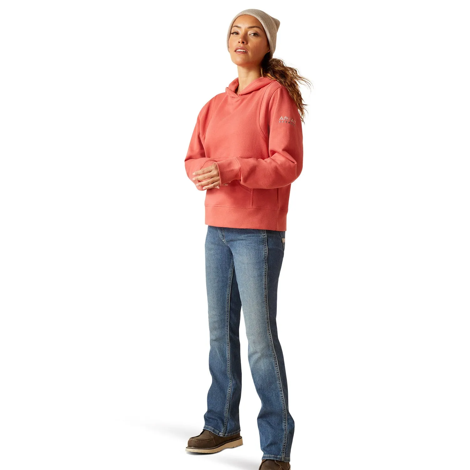 Ariat Women's Rebar Lightweight Cropped Hoodie sold by Work World product image thumbnail 4