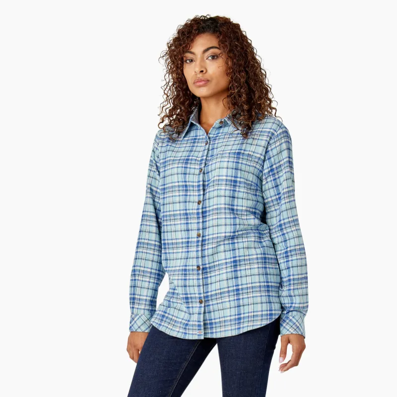 Dickies Women's Plaid Long Sleeve Flannel Shirt sold by Work World