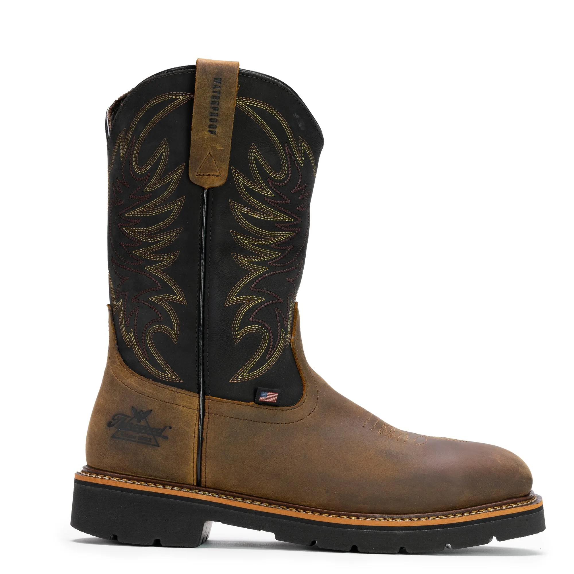 Thorogood Men's American Heritage 11" Waterproof Steel Toe Western Boot sold by Work World