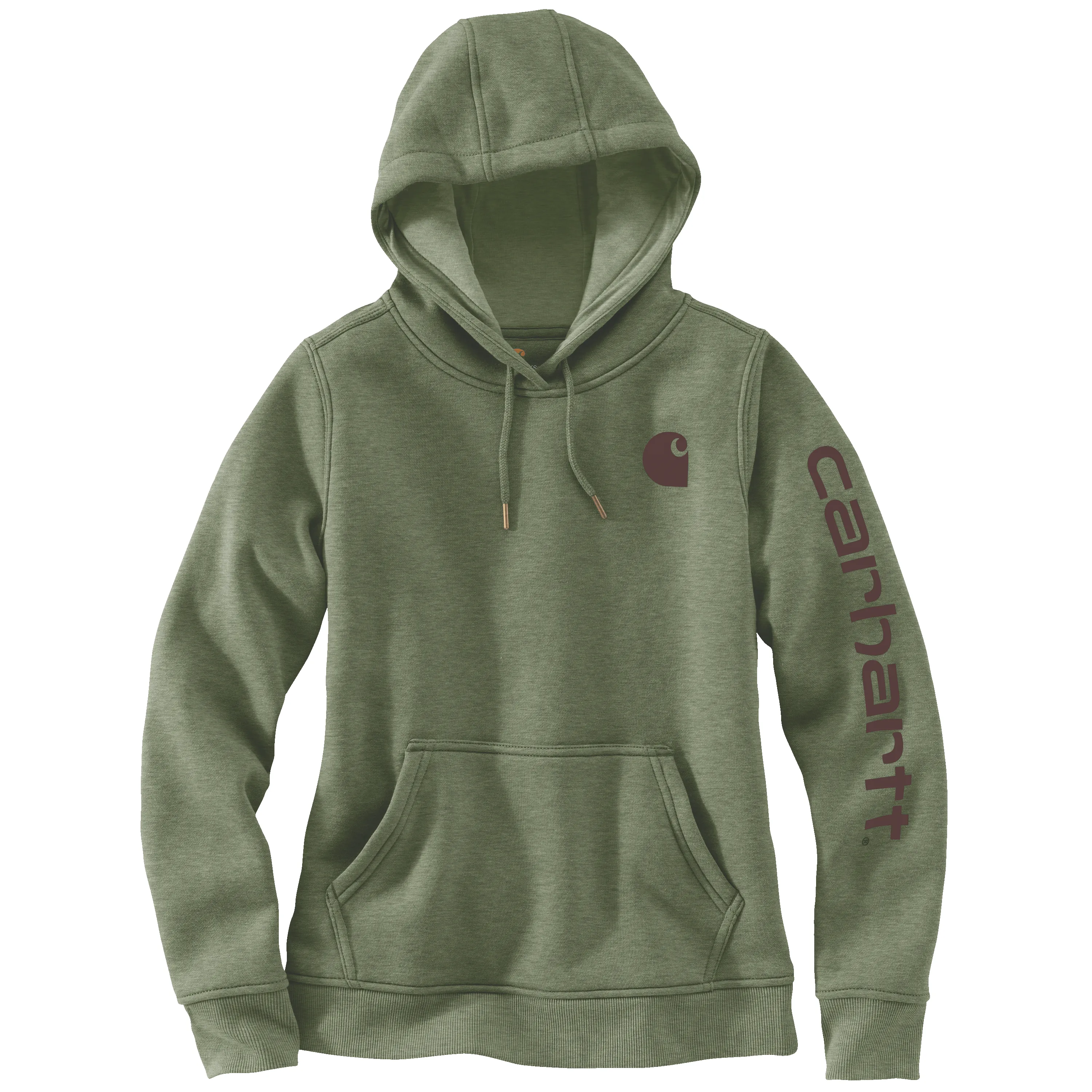 Carhartt Women's Clarksburg Graphic Sleeve Hoodie_Olivine Heather sold by Work World product image thumbnail 2