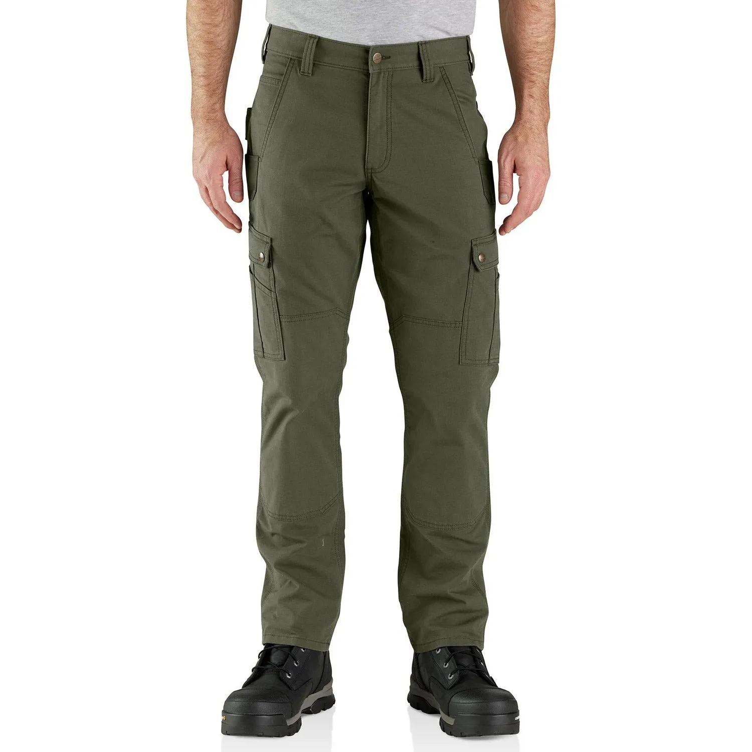 Carhartt Men's Rugged Flex® Relaxed Fit Ripstop Cargo Work Pant_Basil sold by Work World