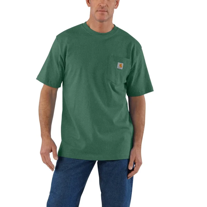 Carhartt Men's Short Sleeve Pocket T-Shirt_Frosted Balsam Heather sold by Work World