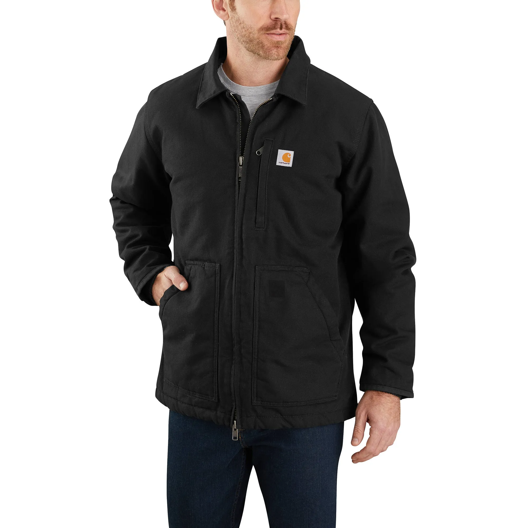 Carhartt Men's Loose Fit Washed Duck Sherpa-Lined Coat sold by Work World