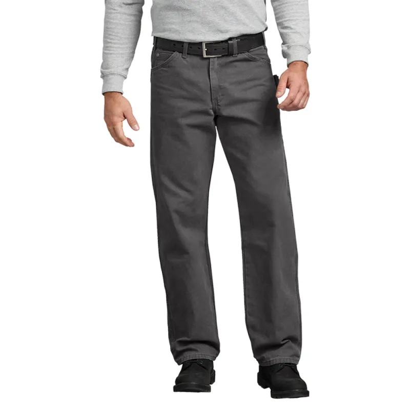 Dickies Men's Relaxed Fit Straight Leg Carpenter Duck Jean_Rinsed Slate sold by Work World