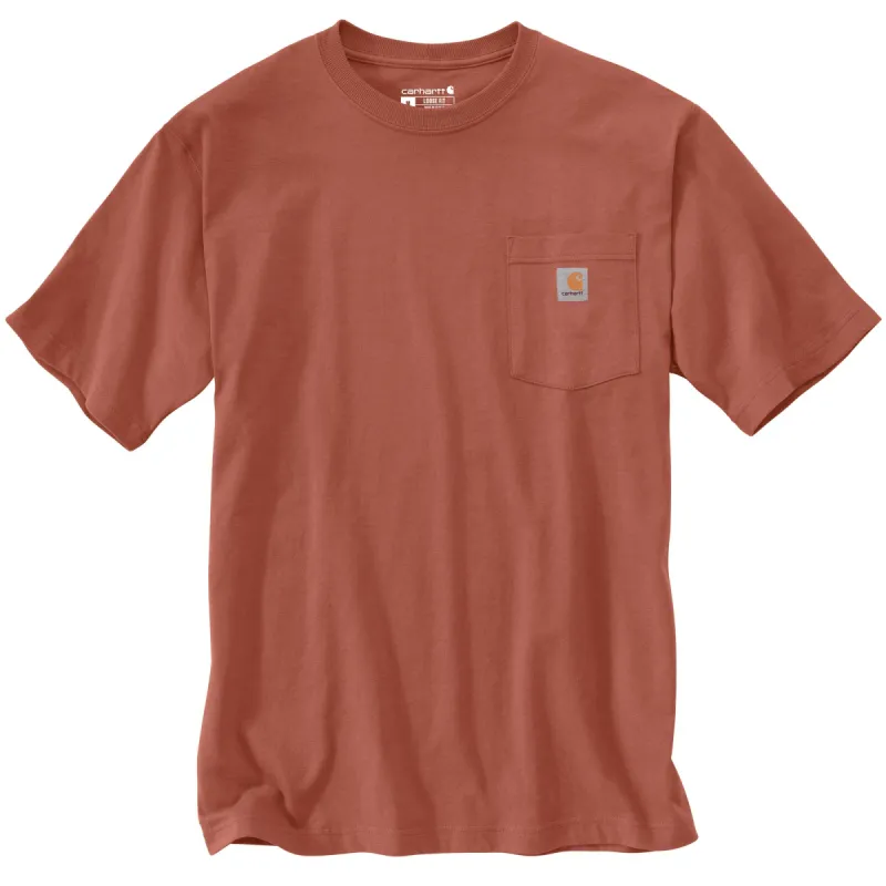 Carhartt Men's Short Sleeve Pocket T-Shirt_Terracotta sold by Work World