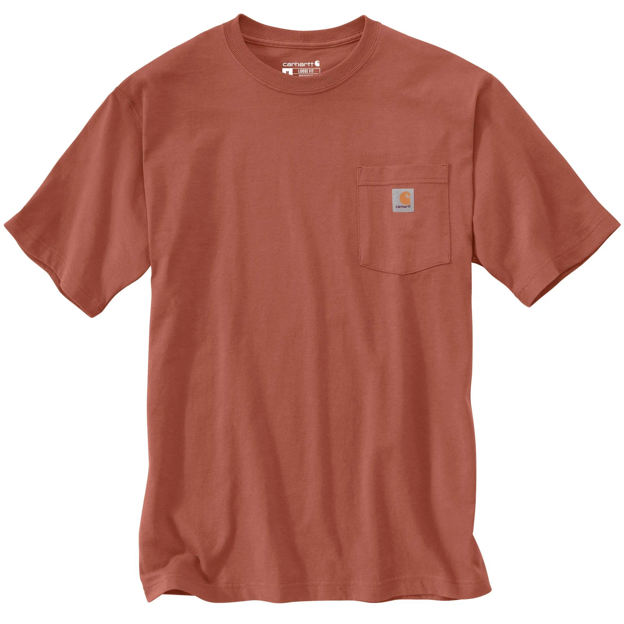 Carhartt Men's Short Sleeve Pocket T-Shirt_Terracotta sold by Work World