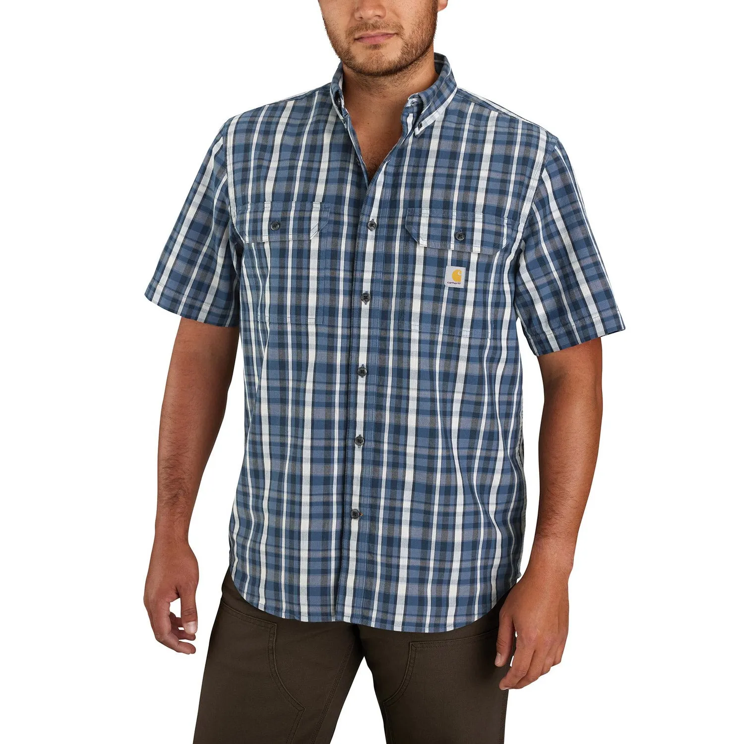Carhartt Men's Loose Fit Midweight Short Sleeve Work Shirt sold by Work World product image thumbnail 2