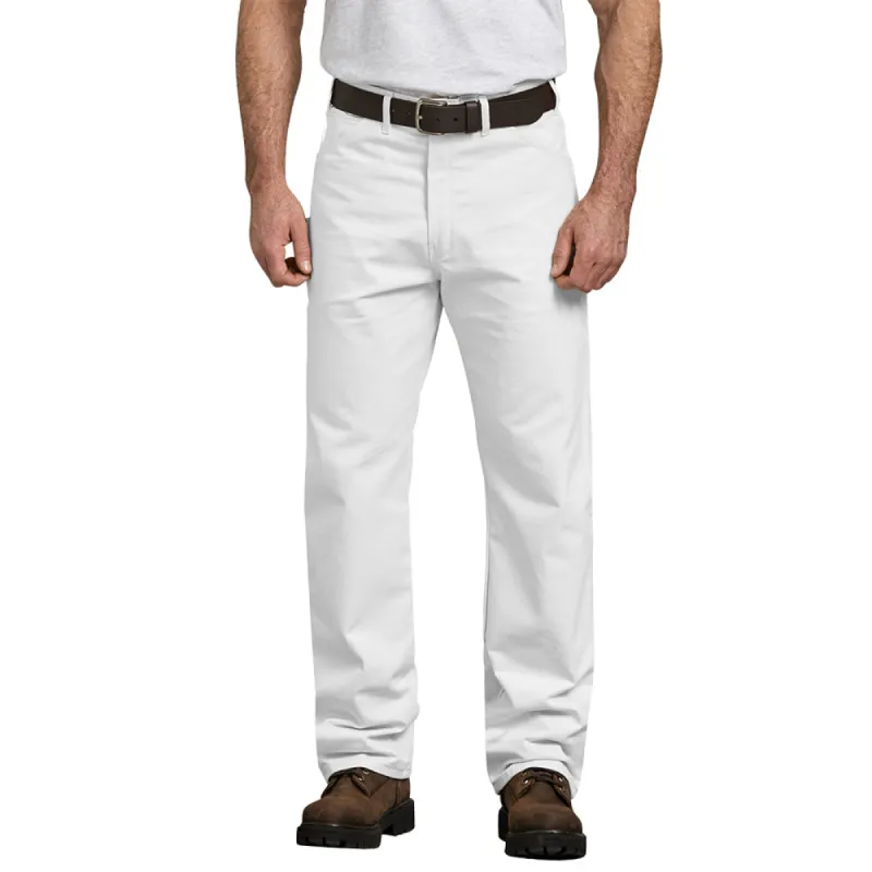 Dickies Men's Relaxed Fit Straight Leg Painter's Pant_White sold by Work World