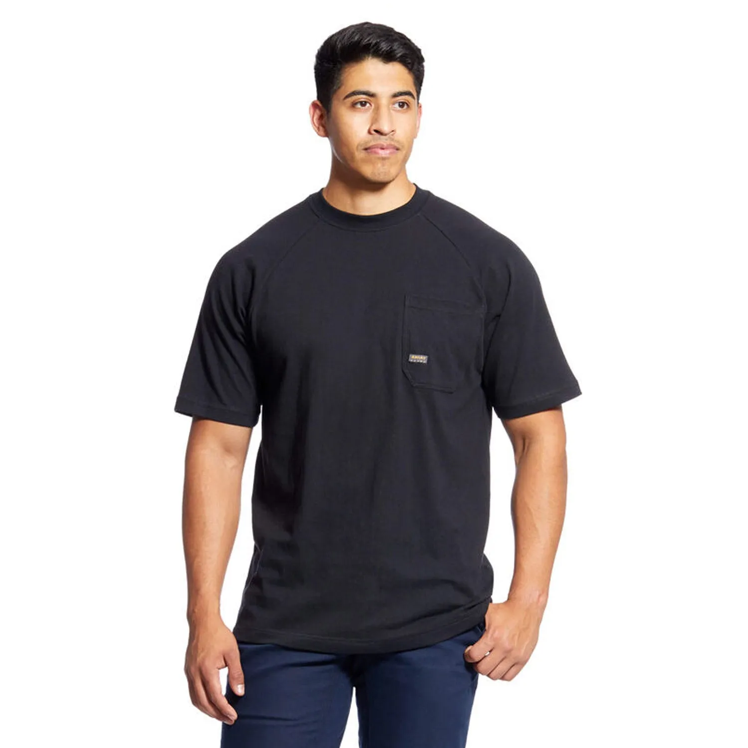 Ariat Men's Rebar CottonStrong T-Shirt_Black sold by Work World
